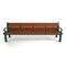 Frog Furnishings Brown 8' Heritage Bench with Green Frame PB 8BROGFHER - alternate 2